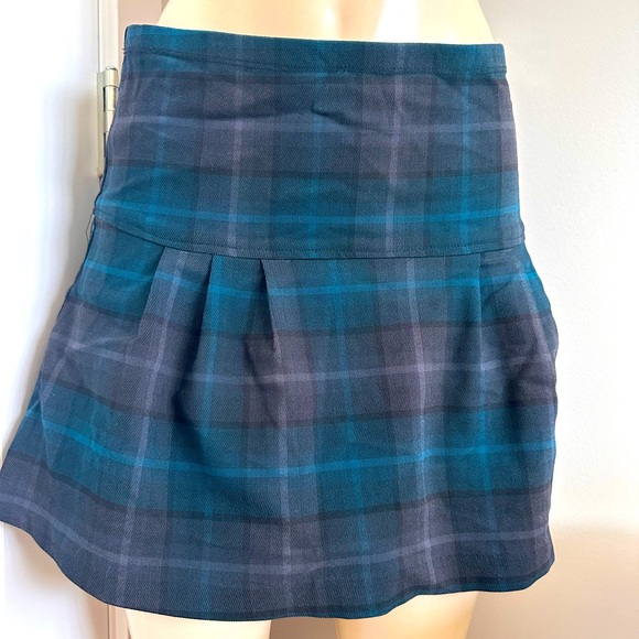 M | Forever 21 Blue Plaid Miniskirt - Picture 2 of 2